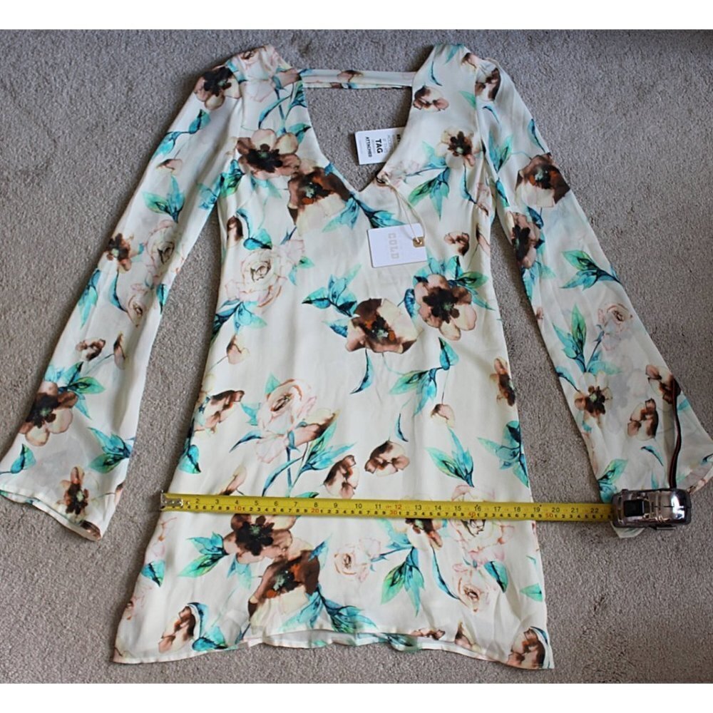 New w/Tags - Original Stone Cold Fox Romee 100% Silk Dress - made in LA, sz 1 - Picture 10 of 11